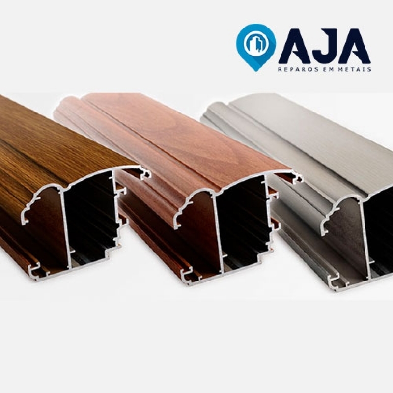 Esquadrias de aluminio cor madeira - Alumitex